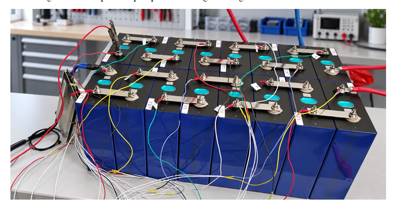 Assemblage de cellules prismatiques pour le stockage d’énergie solaire